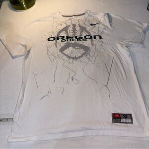 Nike White Short Sleeve Tee Oregon Graphic